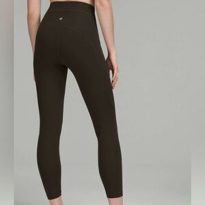 Lululemon power thru high rise tight dark green